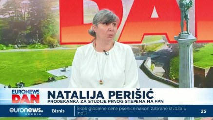 Natalija Perišić U Studiju Euronews Serbia